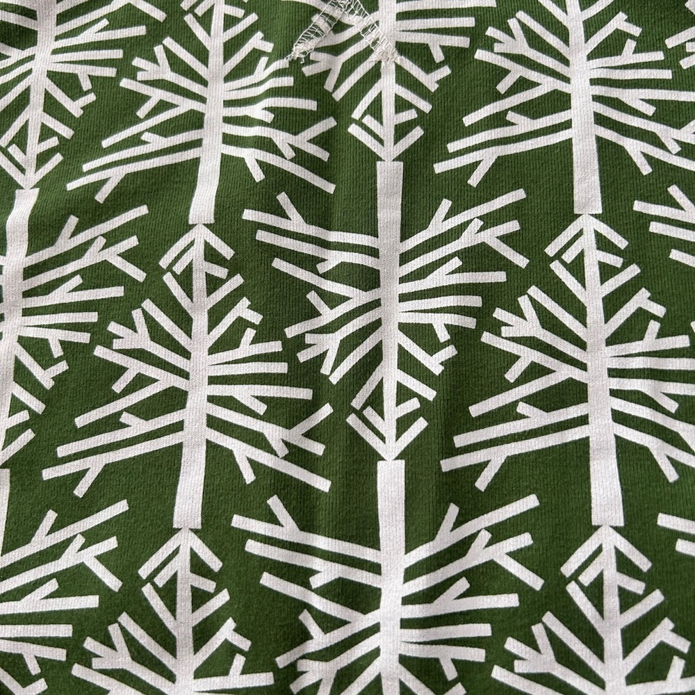 Pact Forest Green and White Tree Pajama Set 100 % Organic Cotton Size S - Picture 6 of 6